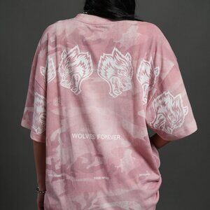 Unisex "Premium" Oversized Tee in Blush Vintage Woodland Camo